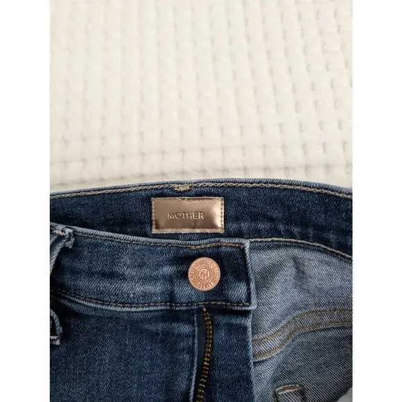 mother the hustler ankle frayed jeans in home movies - flawed - Picture 7 of 16